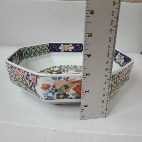 Vintage The Orient Inc Made in Japan Octogonal Imari Style Serving Bowl Dish - Picture 9 of 9